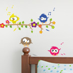 Wandsticker Set A4 - Crazy Birds