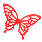 Wandtattoo 3D - Schmetterlinge rot Set mit Muster