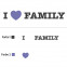 I LOVE FAMILY Wandtattoo