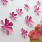 Wandtattoo 3D - Blumen pink