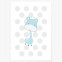 giraffe blau poster kinderzimmer