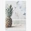 Poster Ananas vor einer Wand