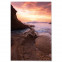 Poster Felsenbucht mit Sonnenuntergang