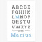 Poster Name Blau | individualisierbar