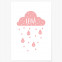 Poster Geburtsposter Wolke Rosa | individualisierbar