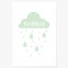 Poster Geburtsposter Wolke Mint | individualisierbar