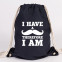 juniwords turnbeutel i have a moustache therefore i am turnbeutel weiß