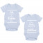 JUNIWORDS Babybodies "Ich war als erstes da! & Das Beste kommt zum Schluss!" | 2er Set