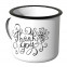 JUNIWORDS Emaille Tasse Thank you