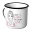 JUNIWORDS Emaille Tasse keep calm and drink tea - Aquarell