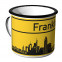 JUNIWORDS Emaille Tasse Ortschild Frankfurt