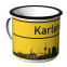 Emaille Tasse Ortschild Karlsruhe