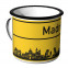 JUNIWORDS Emaille Tasse Ortschild Madrid