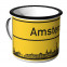 Emaille Tasse Ortschild Amsterdam