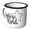 Emaille Tasse Lieblingskind - mit Sternen