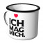 Emaille Tasse Ich mag dich.