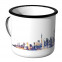 JUNIWORDS Emaille Tasse Skyline Berlin