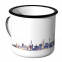 Emaille Tasse Skyline Duisburg 