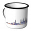 JUNIWORDS Emaille Tasse Skyline Wiesbaden bei Nacht