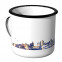 Emaille Tasse Skyline Bielefeld bei Nacht