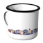 Emaille Tasse Skyline Rom bei Nacht