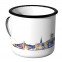 Emaille Tasse Skyline Bonn bei Nacht