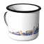 JUNIWORDS Emaille Tasse Skyline Miami bei Nacht