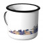 Emaille Tasse Skyline New-Orleans bei Nacht