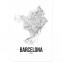 Stadtposter Barcelona mit Bilderrahmen