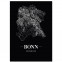 Poster Bonn Black gerahmt