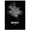 Poster Bukarest Schwarz