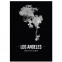 Poster Los Angeles mit Straßenplan