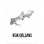 Stadtposter New Orleans Bilderrahmen