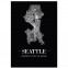 Stadtposter Seattle Rahmen