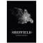 Sheffield Poster Bilderrahmen Straßennetz