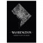Washington Bilderrahmen Poster mit Stadtplan