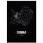 Stadtposter Grimma - black