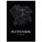 Stadtposter Plettenberg - black