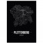 Stadtposter Plettenberg - black