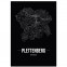 Stadtposter Plettenberg - black