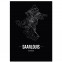 Stadtposter Saarlouis - black