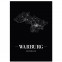 Stadtposter Warburg - black