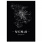 Stadtposter Weimar - black