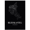 Stadtposter Blieskastel Black