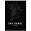 Stadtposter Bruchköbel Black