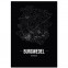 Stadtposter Burgwedel Black