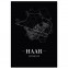 Stadtposter Haar Black