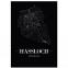 Stadtposter Haßloch Black