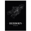 Stadtposter Herborn Black