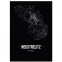 Stadtposter Neustrelitz Black